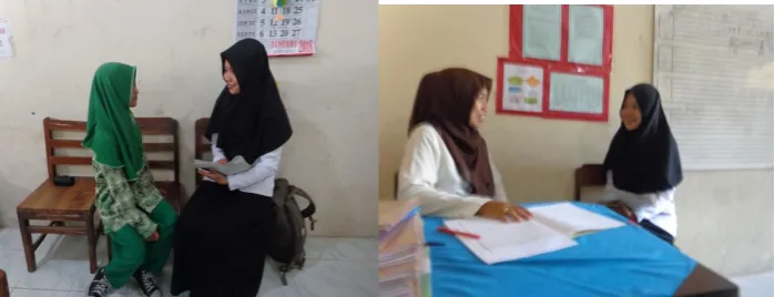 Figure 5. Interviews with The Teacher and Student in Al- Islam 6 Al- Fajar Elementary School 