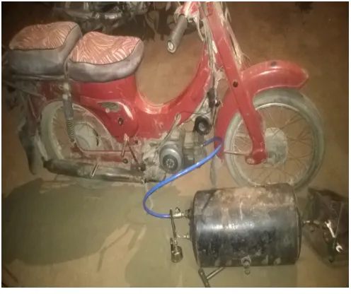 Fig. No.:-3 Working-Compressed air engine 