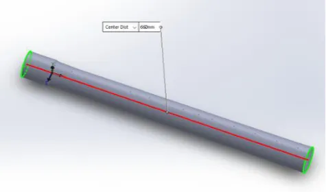 Fig. 27 3D model of the control rod of the recoil brake.