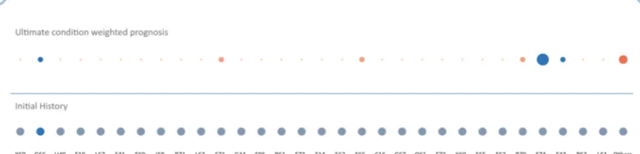 Fig. 3 Ultimate condition weighted prognosis shows the proportion of ultimate histories in which different diagnoses appears