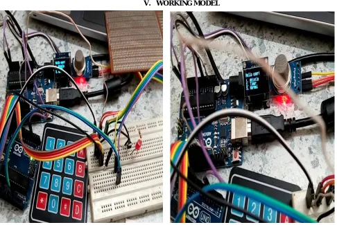 Fig. 10.Working prototype of proposed system The Working prototype is very simple to develop