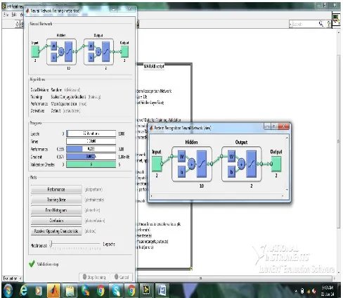 Figure 4.MatLab script The inputs to the network are the feature extract from the EMG signals