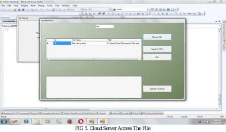 FIG 4. File Upload Using Security Keys   User can upload any file with some security keys, this key will generated by the system