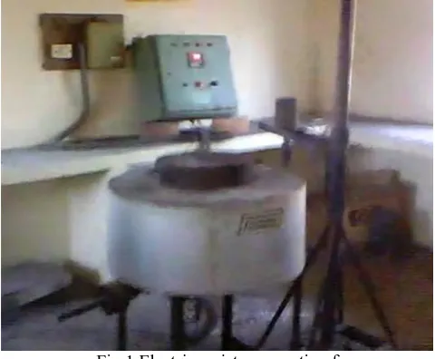 Fig 1.Electric resistance casting furnace 