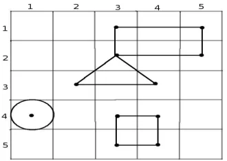 Figure 1: Symmetrical shapes used in construction of password image and associated (x,y) points
