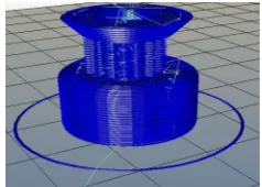 Figure 2: CAD model of 3D object to be printed (Pulley) 