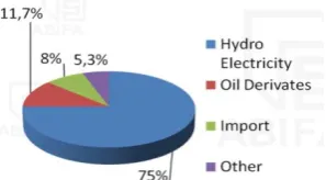 Figure 13 Different types of energy used for casting production in Brasil 