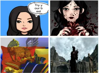 Figure 4. Left to right, from top to bottom: Juliet, Annabelle, 