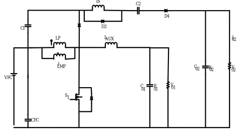 Fig. 2 is used to define the voltage polarities and current directions. The coupled inductor in Fig