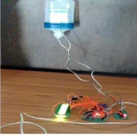 Fig 4: Prototype model with LCD and buzzer indications. 