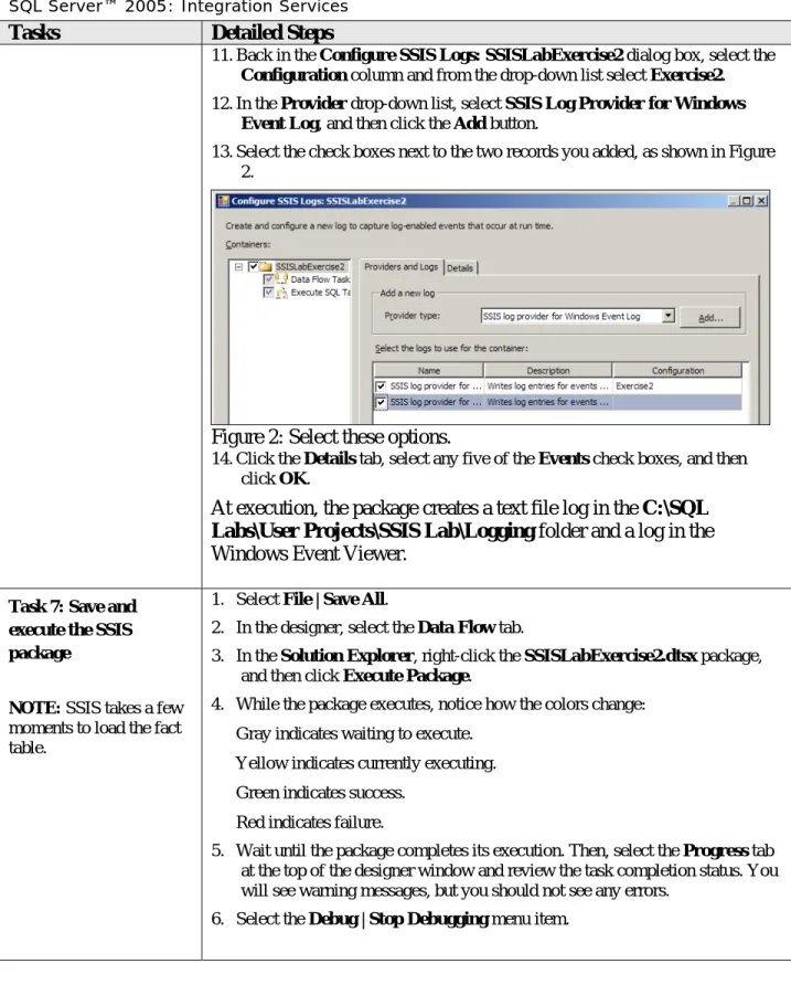 Figure 2: Select these options. 