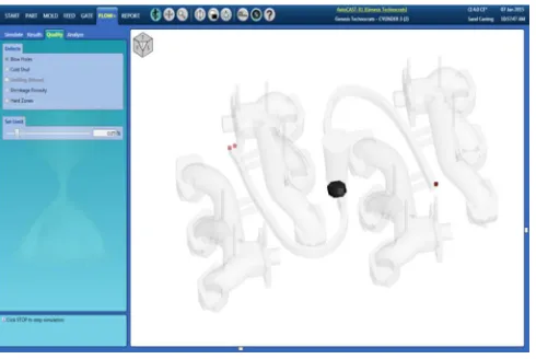 Fig. 9 Simulation results of shrinkage porosity of modified gating 