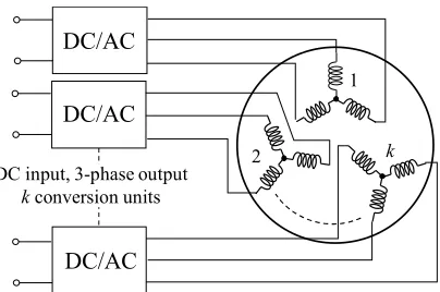 Fig. 1. Multiphase topology with multiple three-phase units.