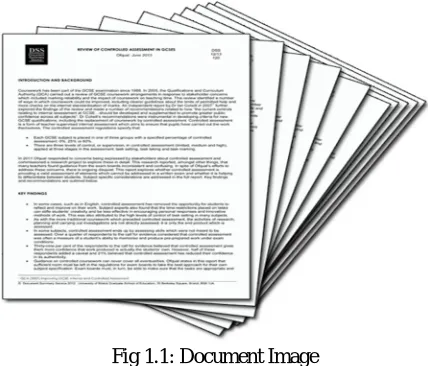 Fig 1.1: Document Image Document images, as a substitute of paper documents, mainly consist of common symbols such as hand-written or machine-printed 