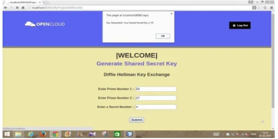Fig. 4.2 shows the login page of the website. The user enters his username and password as the first tier of authentication