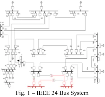 Fig. 1 – IEEE 24 Bus System 