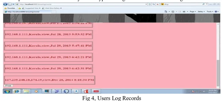 Fig 3, Request for Secured AES Key to Decrypt the Log Data  