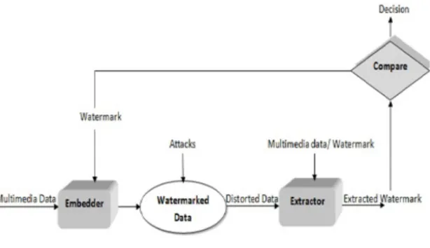 Fig. 1: A Typical Watermarking System. 