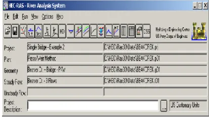 Figure Error! No text of specified style in document..2 HEC-RAS main window  
