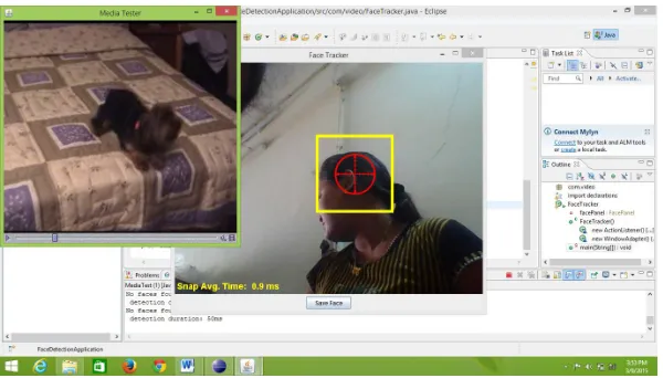 Fig 2. Output 1  If the system detect full face of the user then video will play and if the user face slightly turn face in left and right or up and 