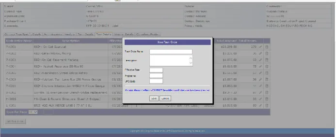 Figure 9 – New Task Order  1.  Enter the task order Name/Number 