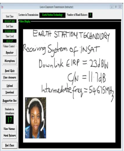 Figure 4: Screenshot of the live virtual classroom for  instructor. 
