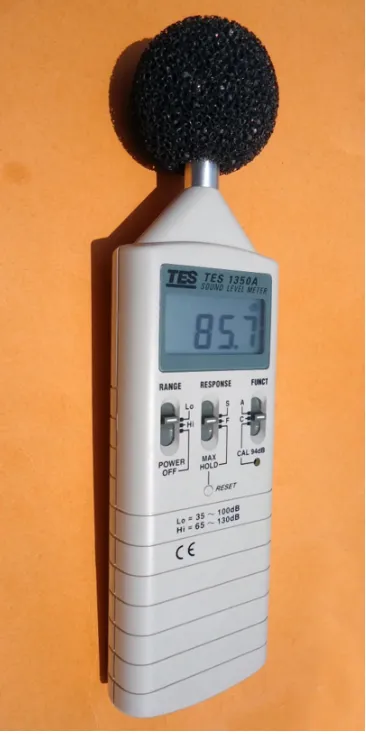 Table 2.Specification of sound level meter (TES-135OA) 