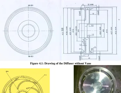 Figure 4.1: Drawing of the Diffuser without Vane 
