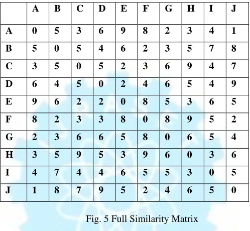 Fig. 5 Full Similarity Matrix