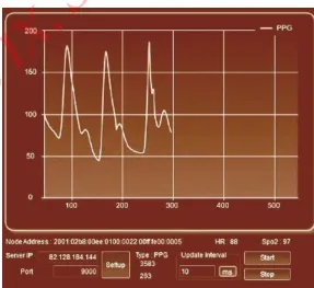 Fig. 4. Screen capture of the monitoring program on the server.