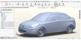 Fig 2.1: Original Car Model of Swift Dzire in Solid Works 2016  