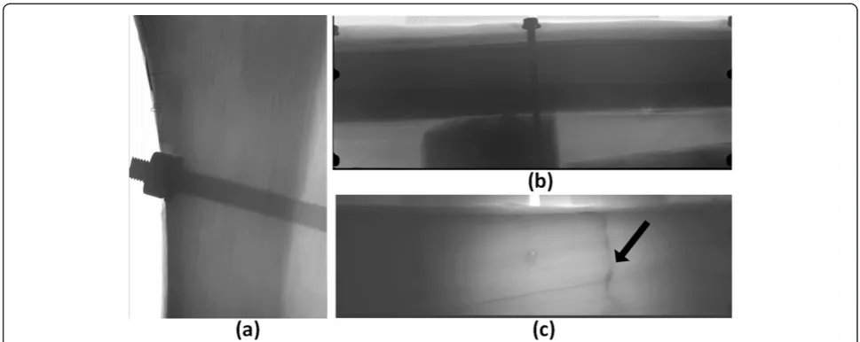 Figure 5 X-ray examination to evaluate the structural integrity of connections (a, b), components (b) and the internal condition (c)