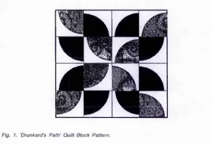 Fig. 1. 'Drunkard's Path' Quilt Block Pattern.