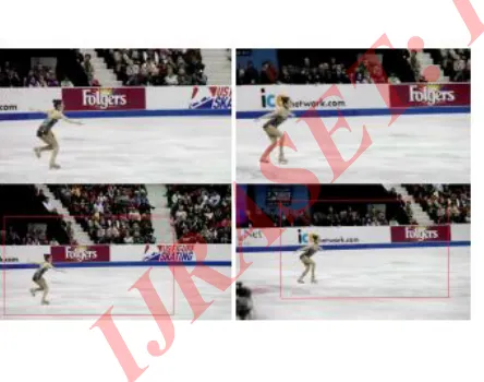 Fig. 2 Example from YouTube “Fan-Cam” video, Top row: Stabilized rebottom row: Original with optimal crop window.