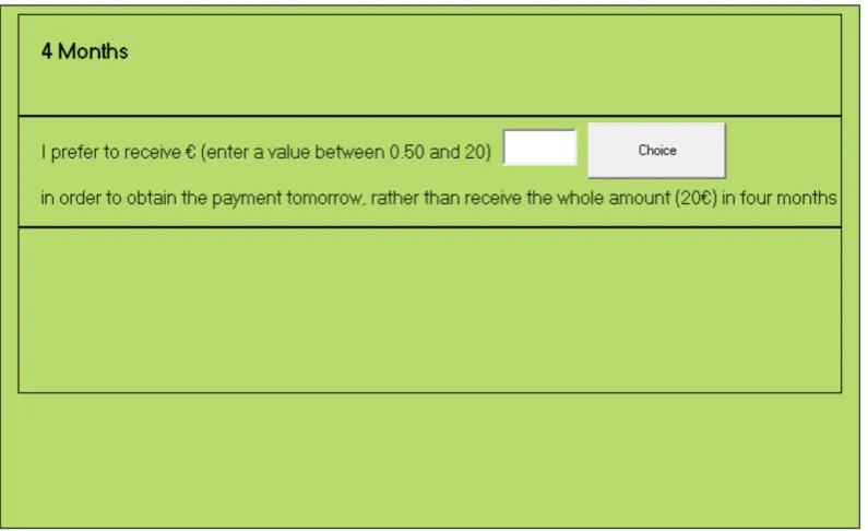 Figure 3: Sample screenshot with the elicitation question for the auction method