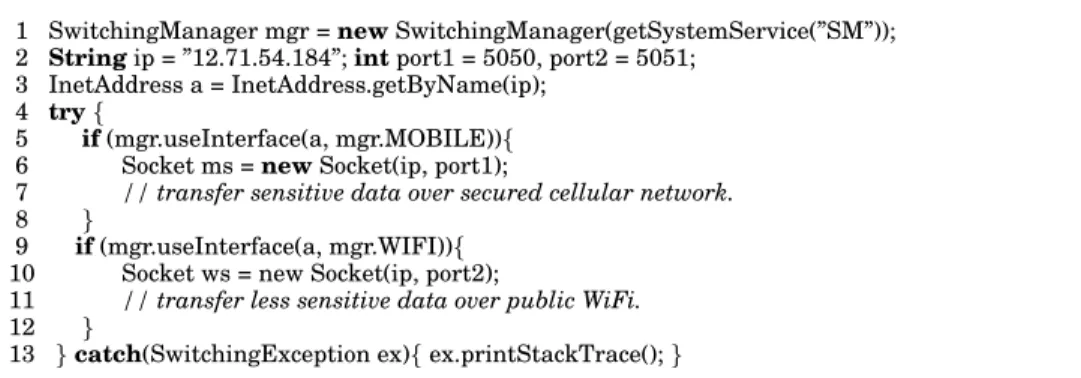 Fig. 9. Using useInterface() method.