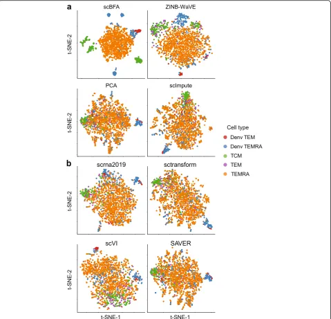 Fig. 2 scBFA improves visualization of cell identity in the MEM-T benchmark of Patil et al