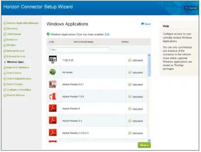 Figure 41: Completed Windows Apps Window of the Connector Setup Wizard