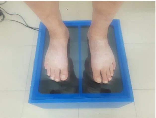 Figure 1. Podoscopic survey sample. Source: own study. The authors obtained the participant’s consent to publish the image.