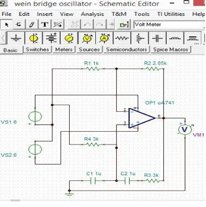 Fig. 2Wien Bridge Oscillator Design [1] 