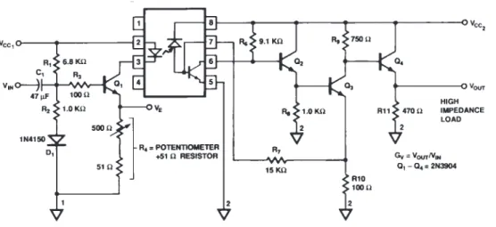 Figure 2. Base photo current test circuit Figure 3. Base photo current frequency response test circuit