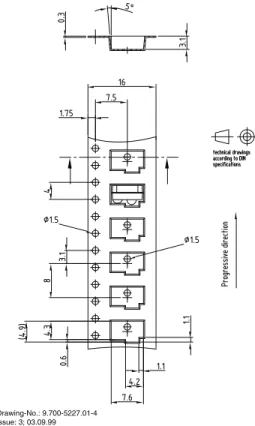 Figure 21. Tape for 2.75 - mm Package Side View Oriented