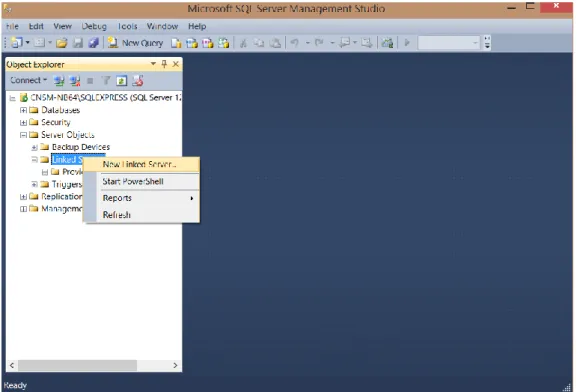 Figure 9: MS SQL Server - Configuring New Linked Server - General 