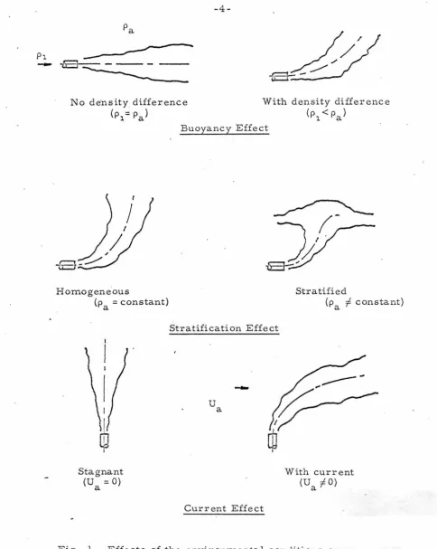 Fig. 1. Effects of the environmental conditions on the jet behavior 
