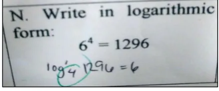 Figure 24 reveals a mathematical error in that the student did not know the rules to transform the equation into logarithmic form