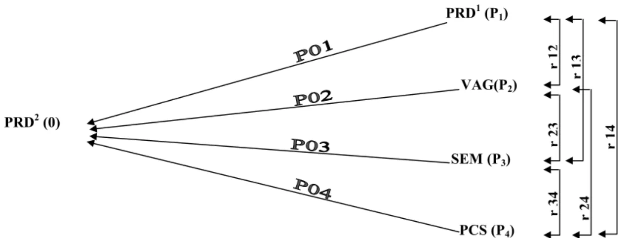 Figure 1 shows the illustrative causal diagram of the direct and indirect effects of the explicative variables on the basic variable in path analysis.
