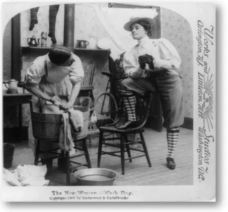 Fig. 1:“The New Woman - - Wash Day” presents the observer with a vision of future 
