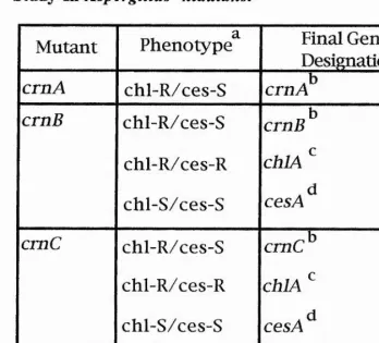 Table 4.29. A Summary Of Phenotypes And Gene 
