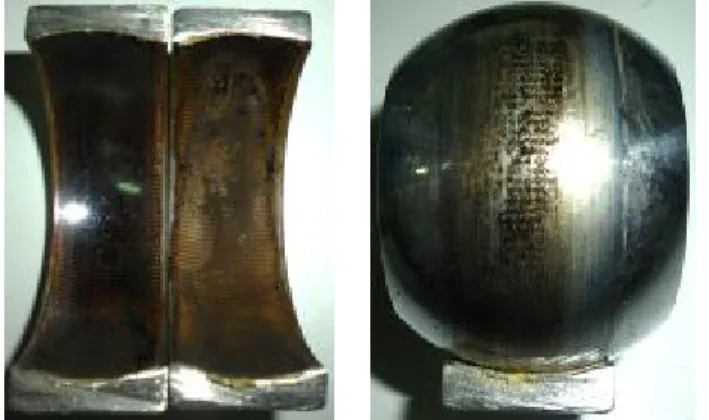 Figure 6 Section cutting view of the bearing test sample 