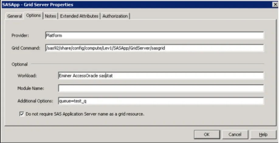 Figure 6 Logical Grid Server Definition Properties 